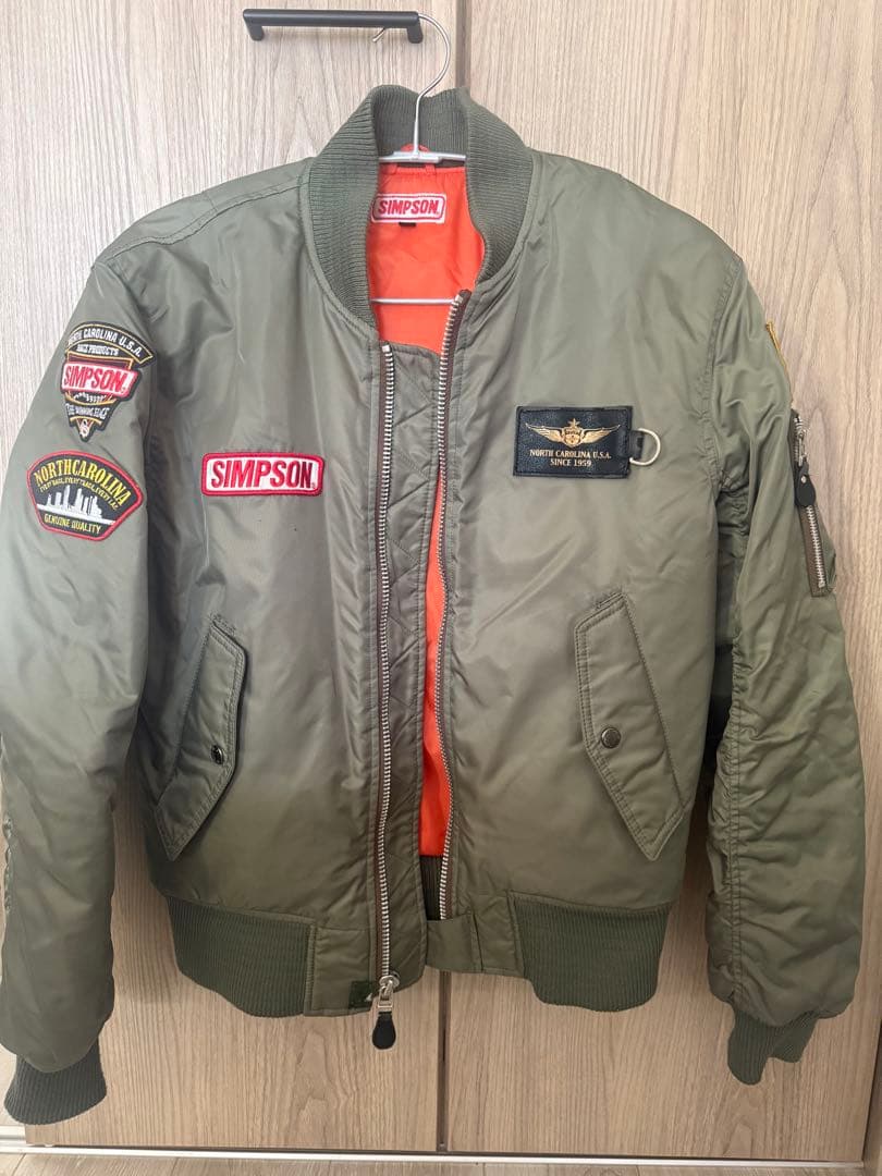 SIMPSON MA-1ジャケット Mサイズ オリーブグリーン