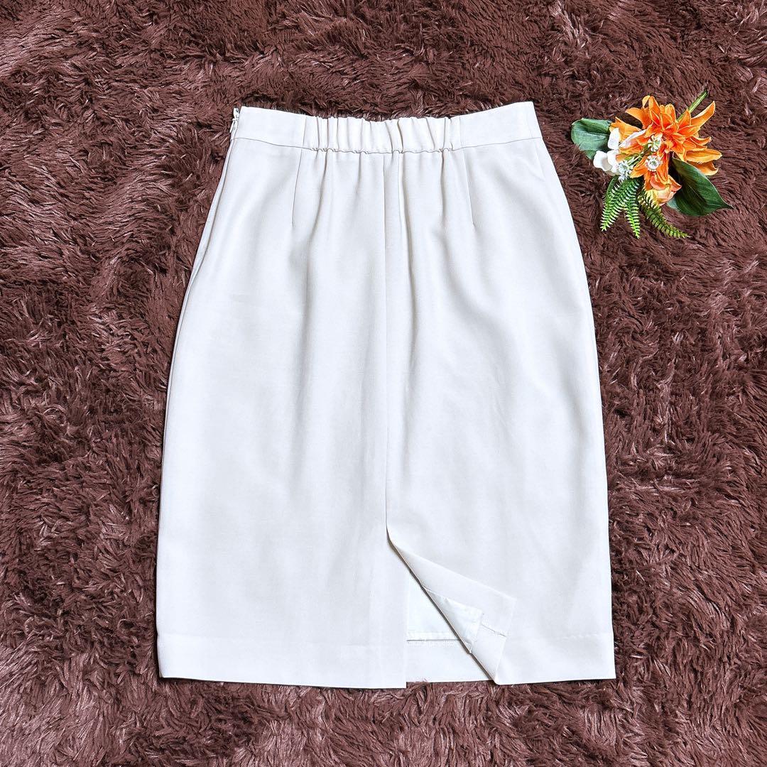 極美品✨ノーリーズソフィー　ノーカラースーツセットアップ　スカート　アイボリー