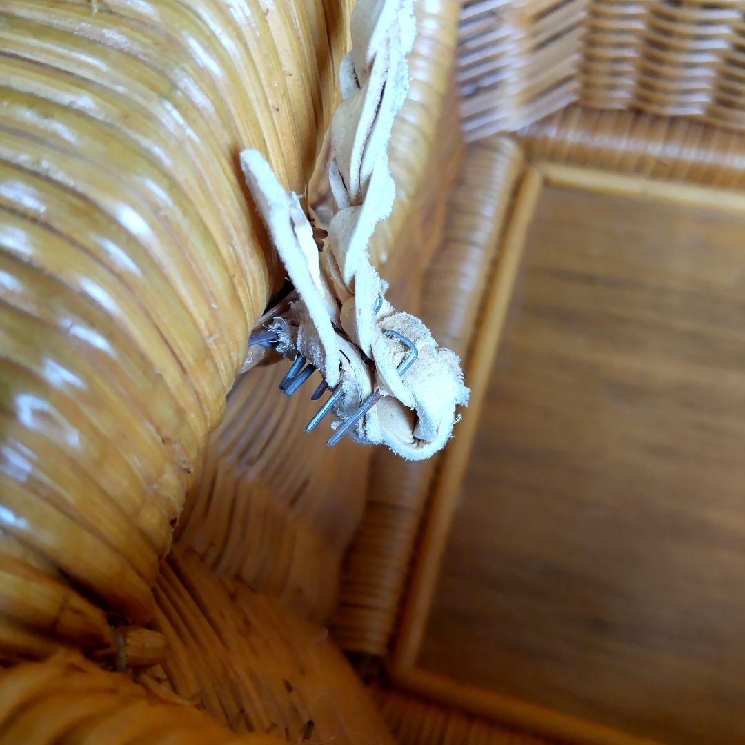 【ラタンの収納ボックス】籐家具 昭和レトロ 北欧 ヴィンテージ アンティーク