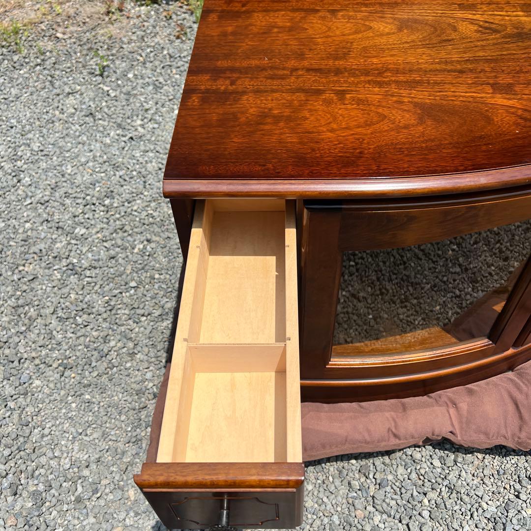 ③ karimoku カリモク コロニアル コーナー AV収納 ラック 飾り棚