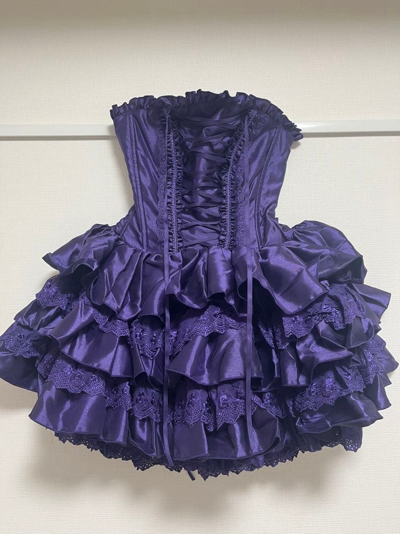 新品【ATELIER PIERROT】　ミニコルセットワンピース　パープル