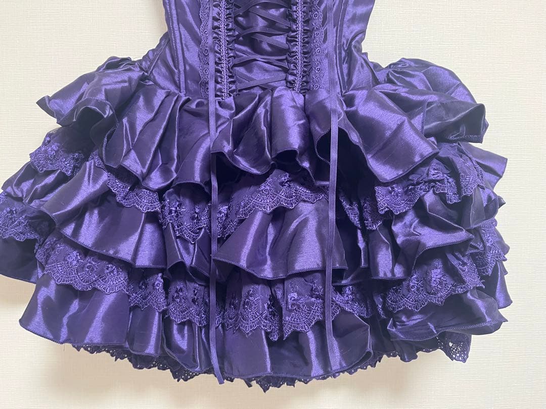 新品【ATELIER PIERROT】　ミニコルセットワンピース　パープル