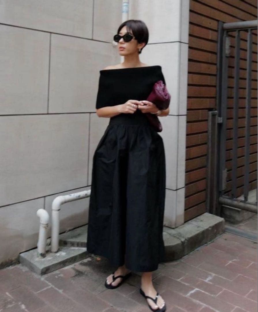 マチャット machatt メモリーキュロットパンツ（ブラック）