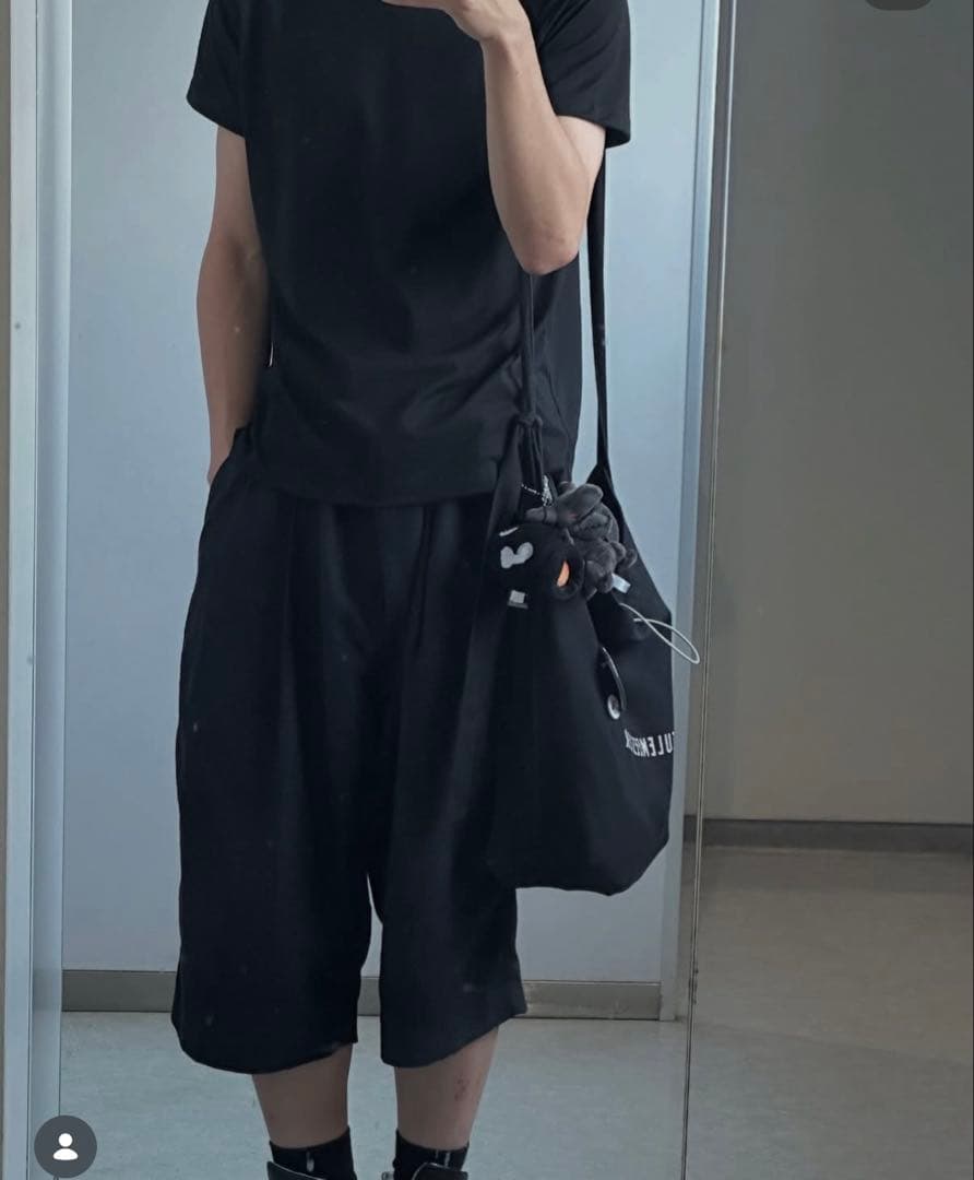 ANN DEMEULEMEESTER ブラック ワイドパンツ XXS