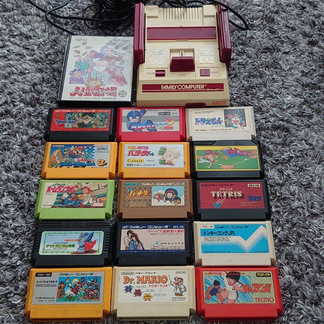 ファミリーコンピュータ(ファミコン)+ソフト16本☆彡