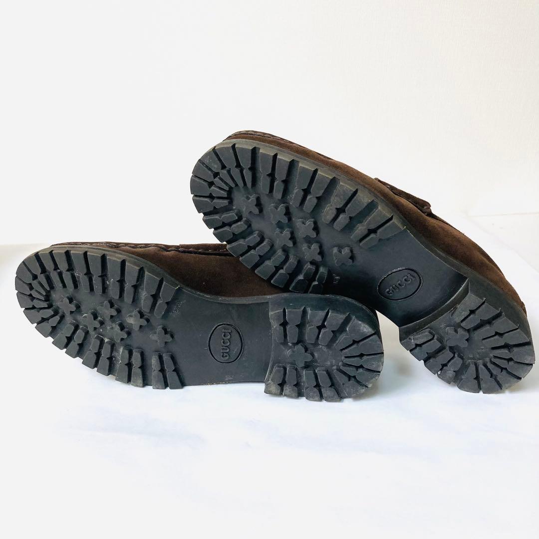 グッチ ホースビット スウェード モカシン シューズ 7E