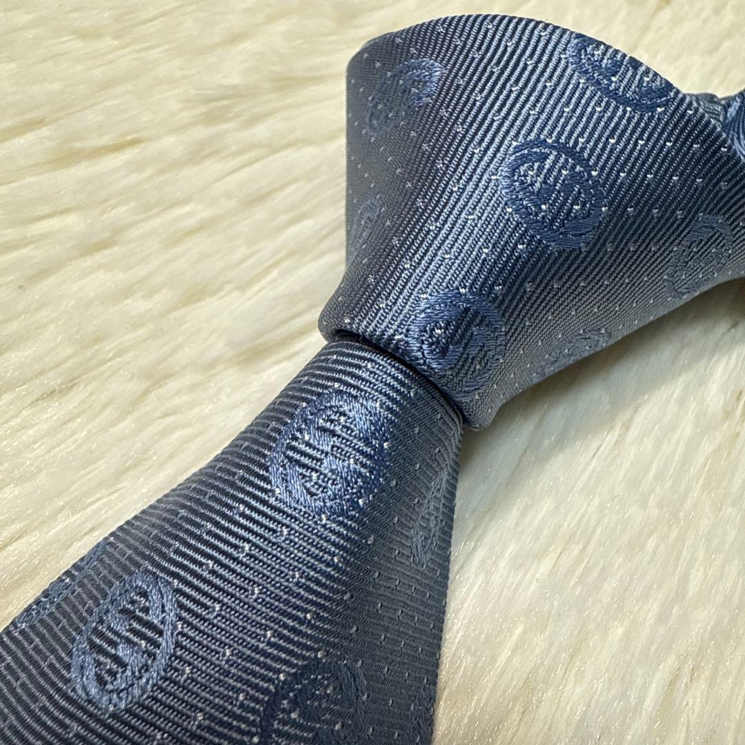 【美品】GUCCI ネクタイ　高級シルク　GG柄　グッチ