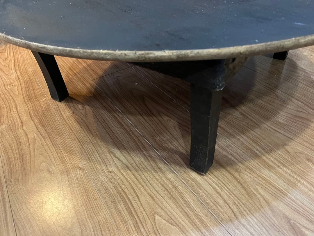 昭和　レトロ　ちゃぶ台　2枚板　木材