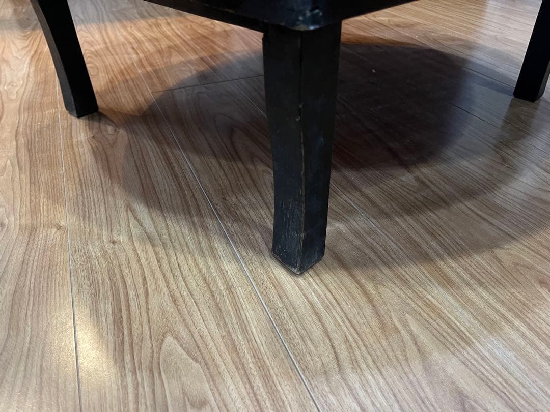 昭和　レトロ　ちゃぶ台　2枚板　木材