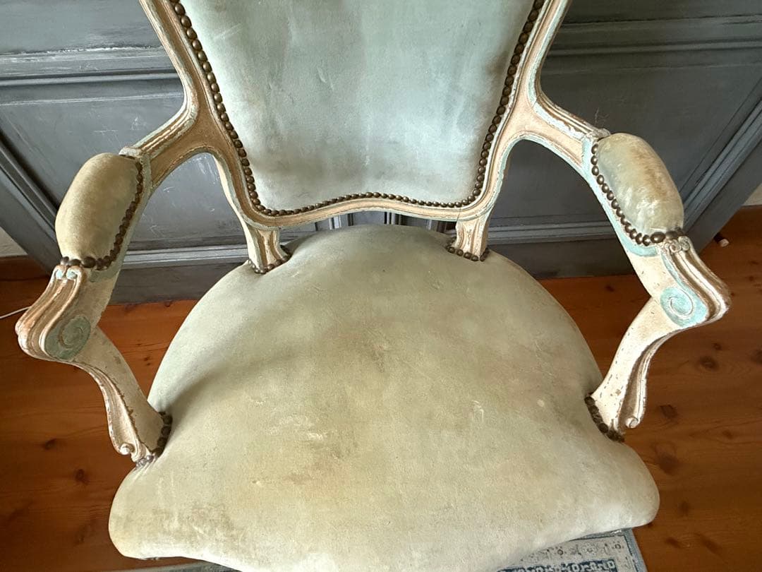 フレンスアンティーク　ルイ15世アームチェア　サロンチェア