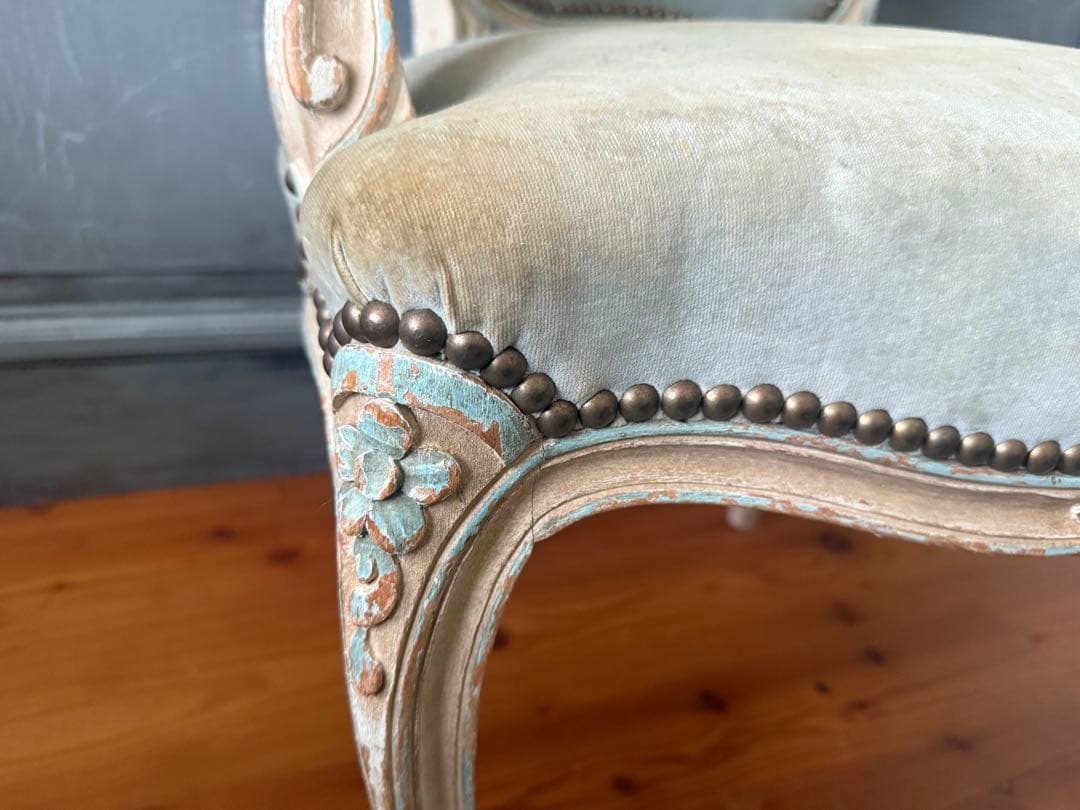 フレンスアンティーク　ルイ15世アームチェア　サロンチェア