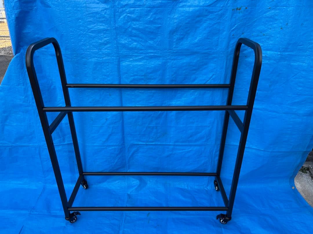 移動式スチールタイヤラック キャスター付き 中型２個セット