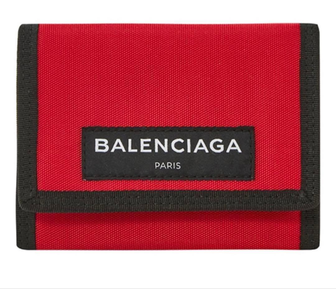 BALENCIAGA 三つ折り財布 レッド　値下げ