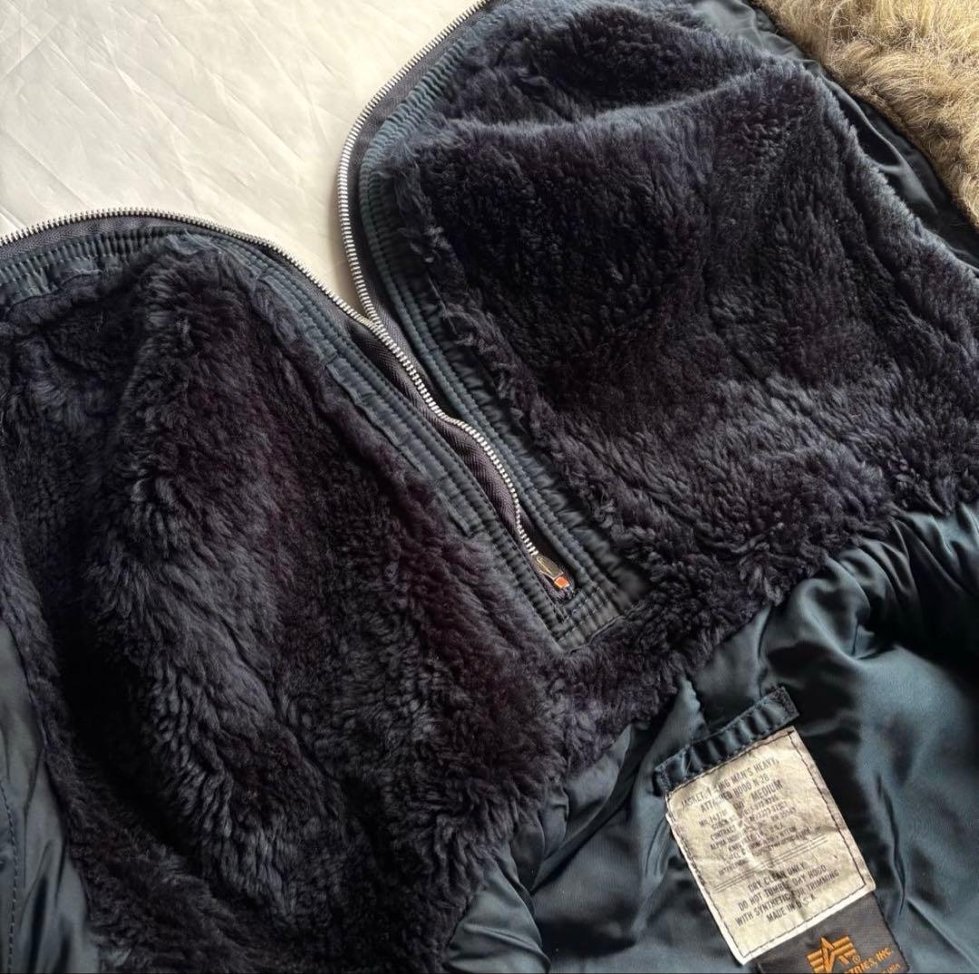 アルファインダストリーズ　N-2B フライトジャケット　USA製　ネイビー　M