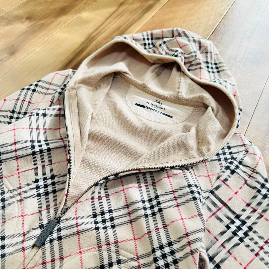 ✨バーバリーブルーレーベル ノバチェック フルジップパーカー フーディー y2k