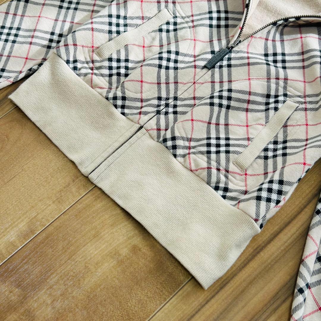 ✨バーバリーブルーレーベル ノバチェック フルジップパーカー フーディー y2k