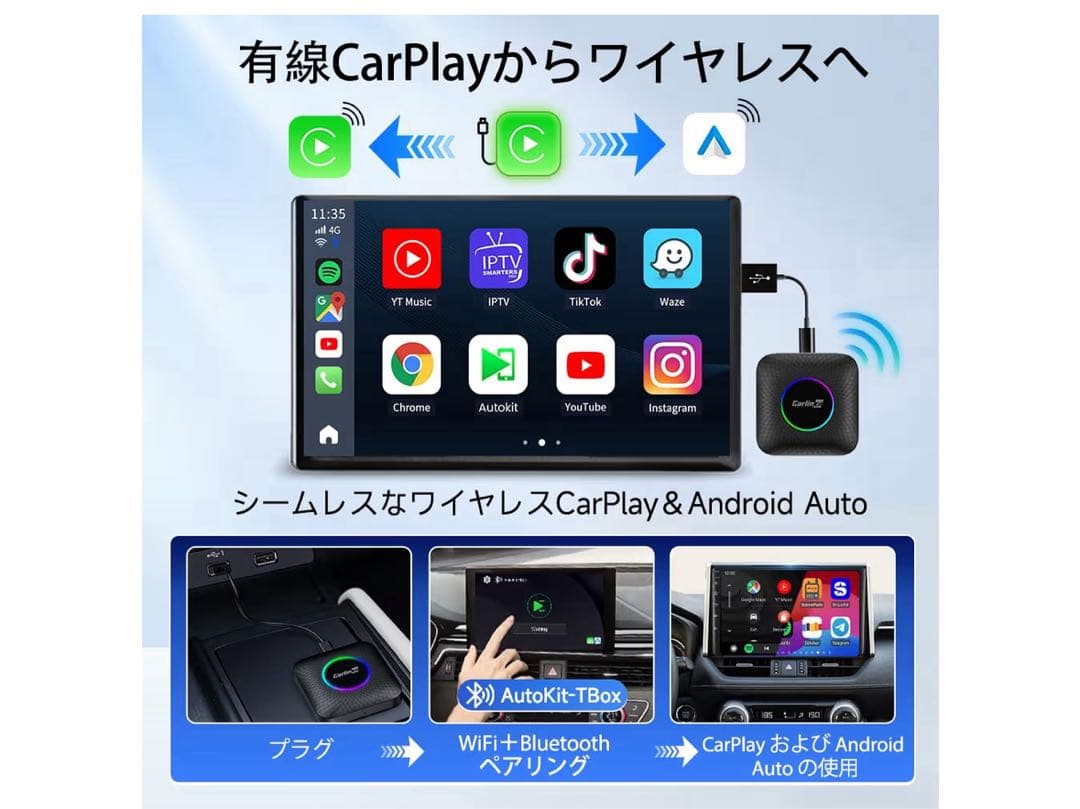 CarlinKit CarPlay AI Box 新品　Android
