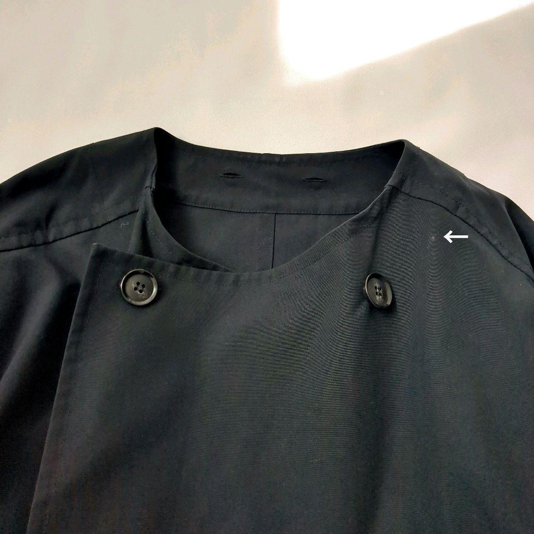 VACHEMENT│2wayフーデッド ショートコート ノーカラー ブラック