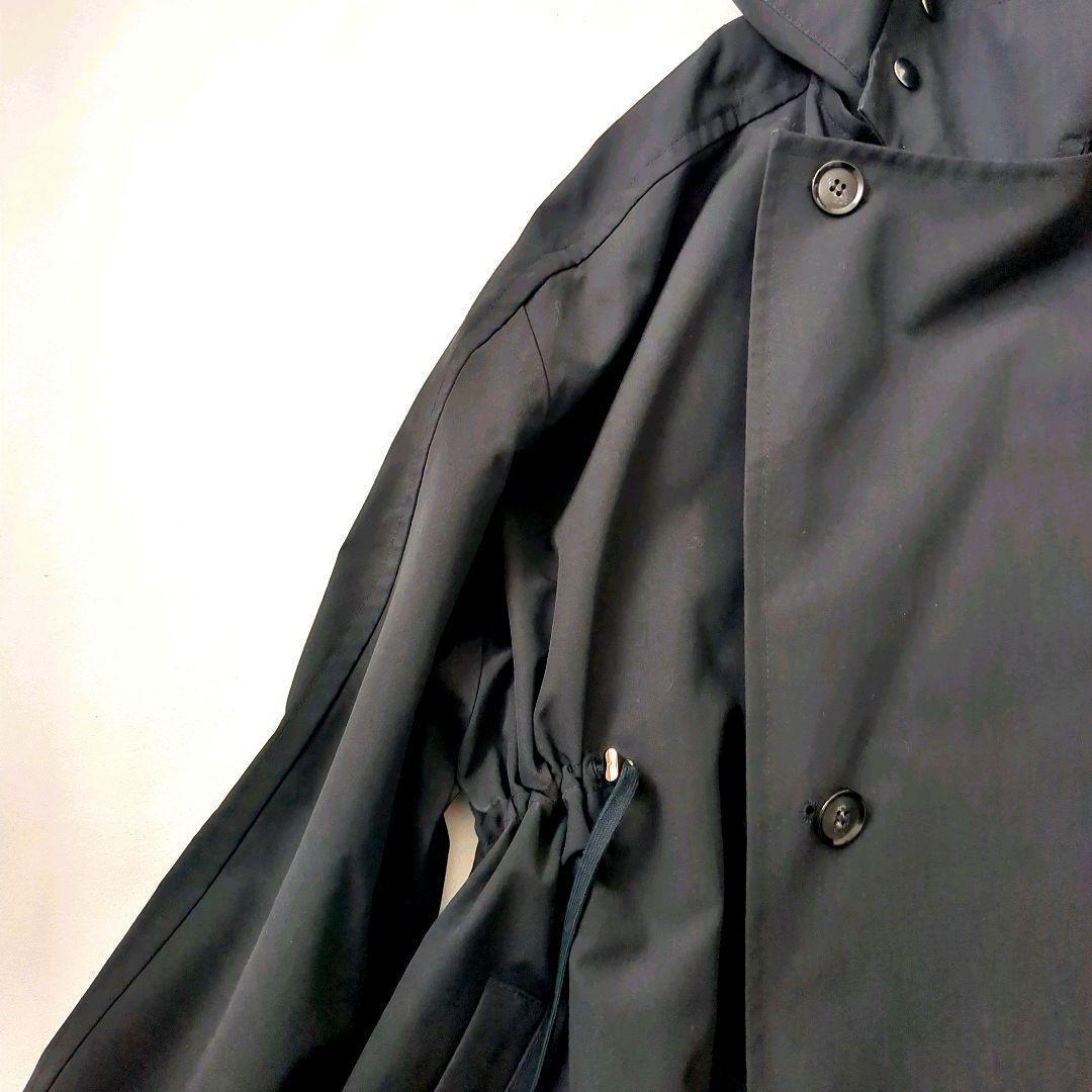 VACHEMENT│2wayフーデッド ショートコート ノーカラー ブラック