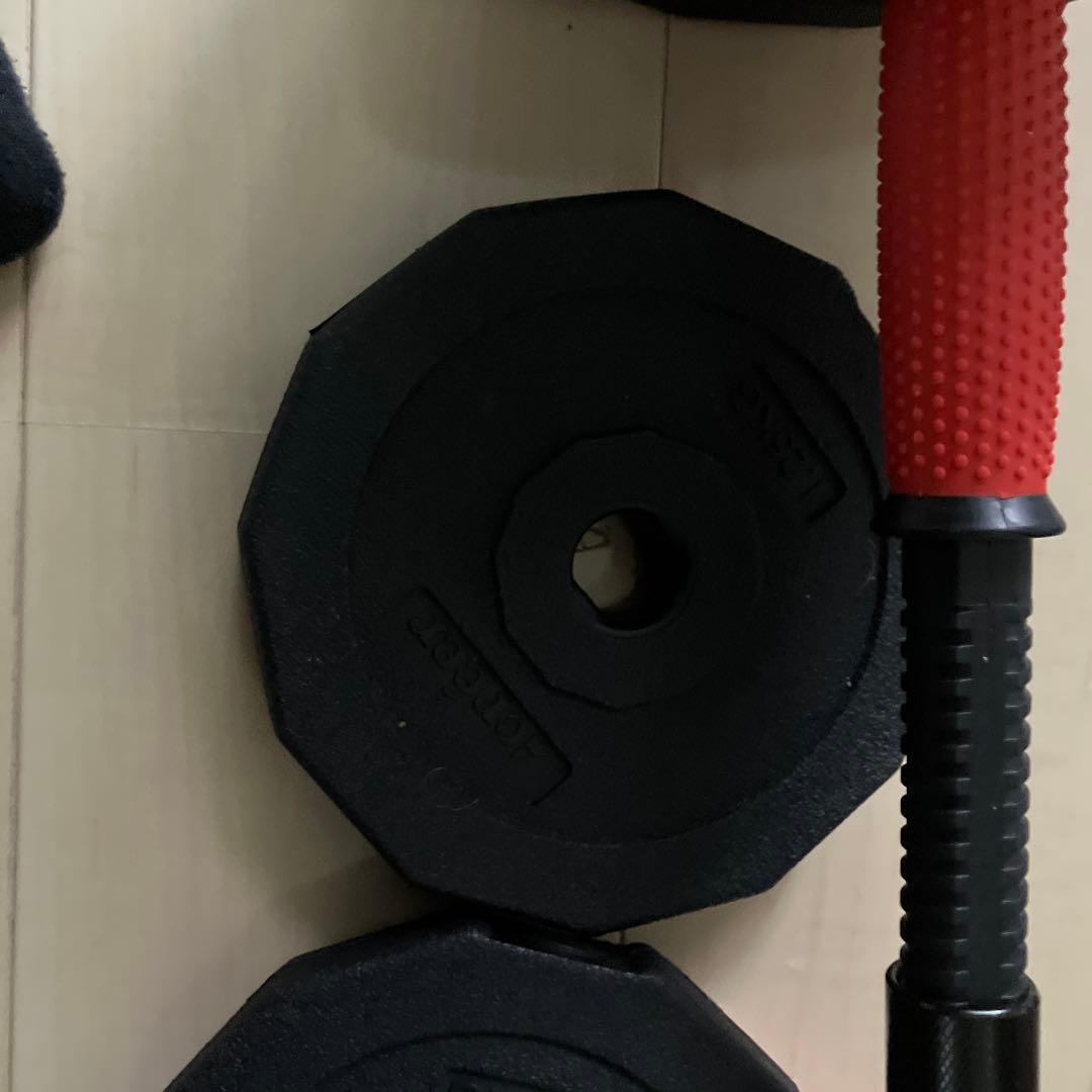 可変式バーベル ラバーグリップ付き腹筋ローラー