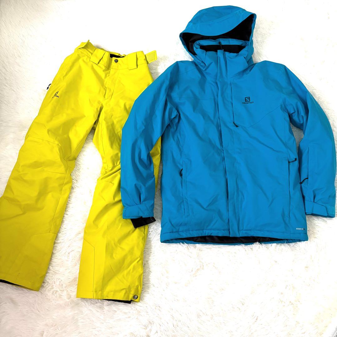 SALOMON☆サロモン　スキーウェア　スノボ　上下セット　Mサイズ　ブルー