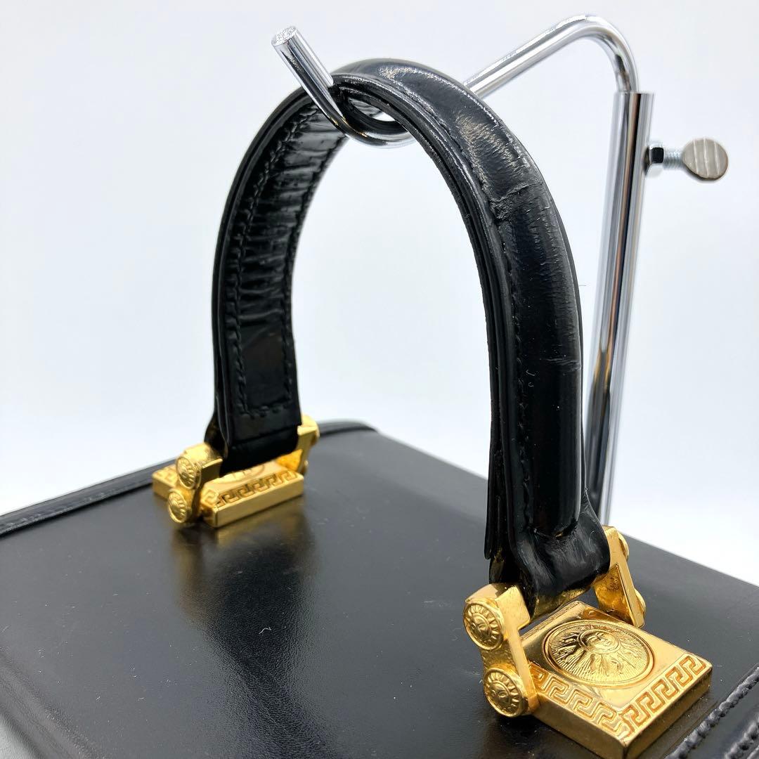 【GIANNI VERSACE】 バニティ　パーティーバッグ　ゴールド金具