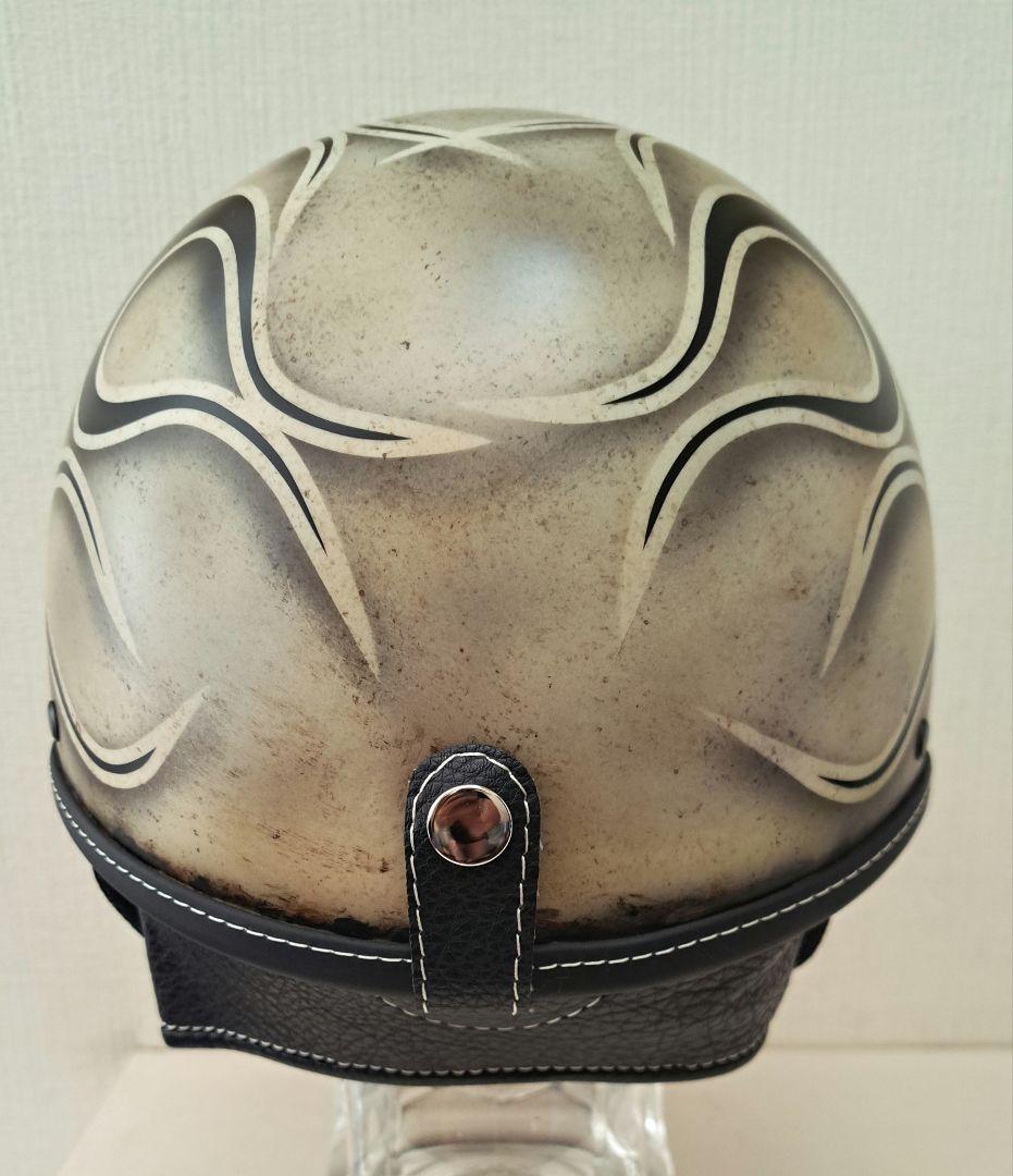 ショーティヘルメット　ポリヘル　 ブラックフレイムスエイジング塗装