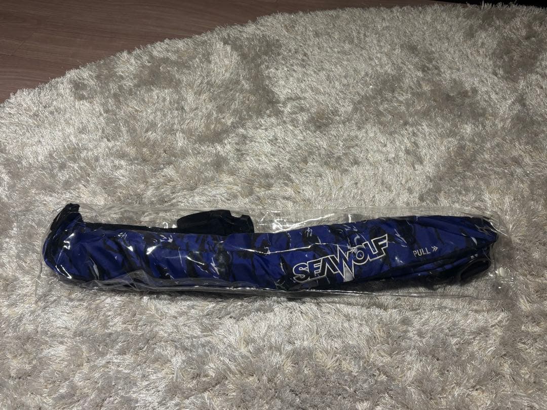 腰ベルトライフジャケット SEAWOLF SW-J-F06 ブルーカモ 美品