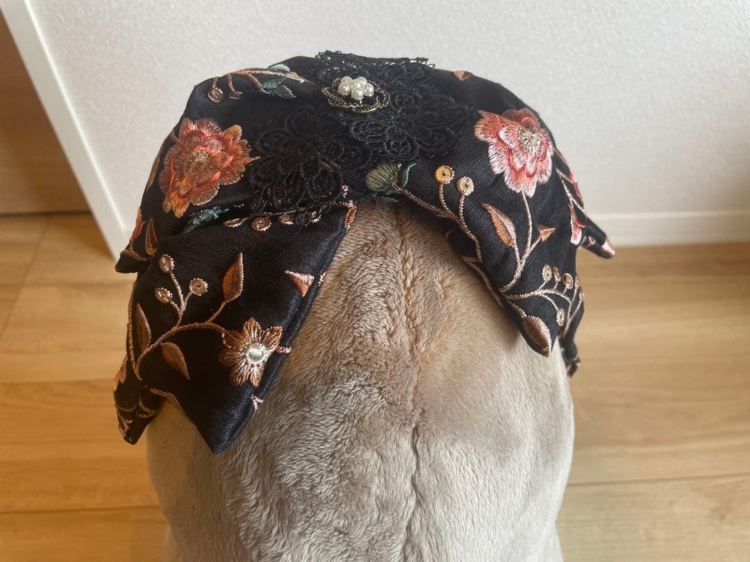 【そらまる】yuminique 刺繍柄ヘッドドレス