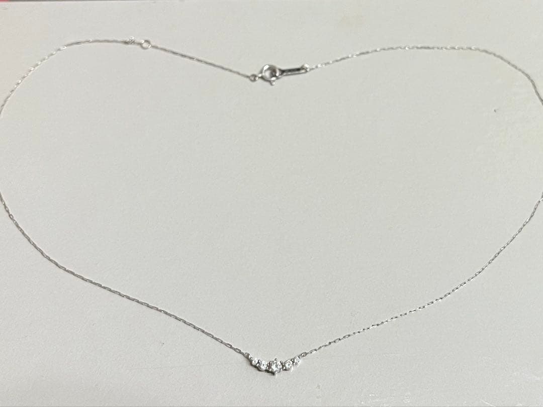 4℃　ヨンドシー　K10ホワイトゴールドネックレス　現行品¥29,700
