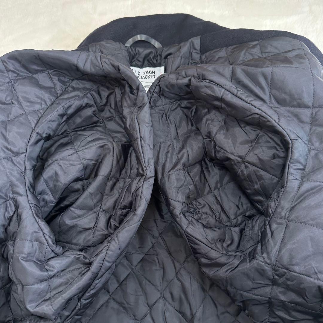 ショット Pコート ダブル ブラック キルティング 50 5XL 大きいサイズ