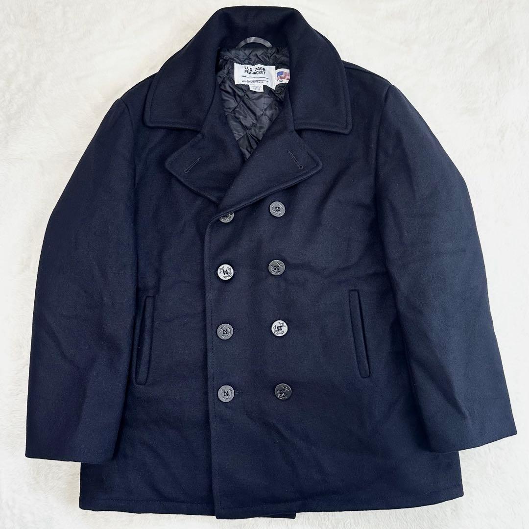 ショット Pコート ダブル ブラック キルティング 50 5XL 大きいサイズ