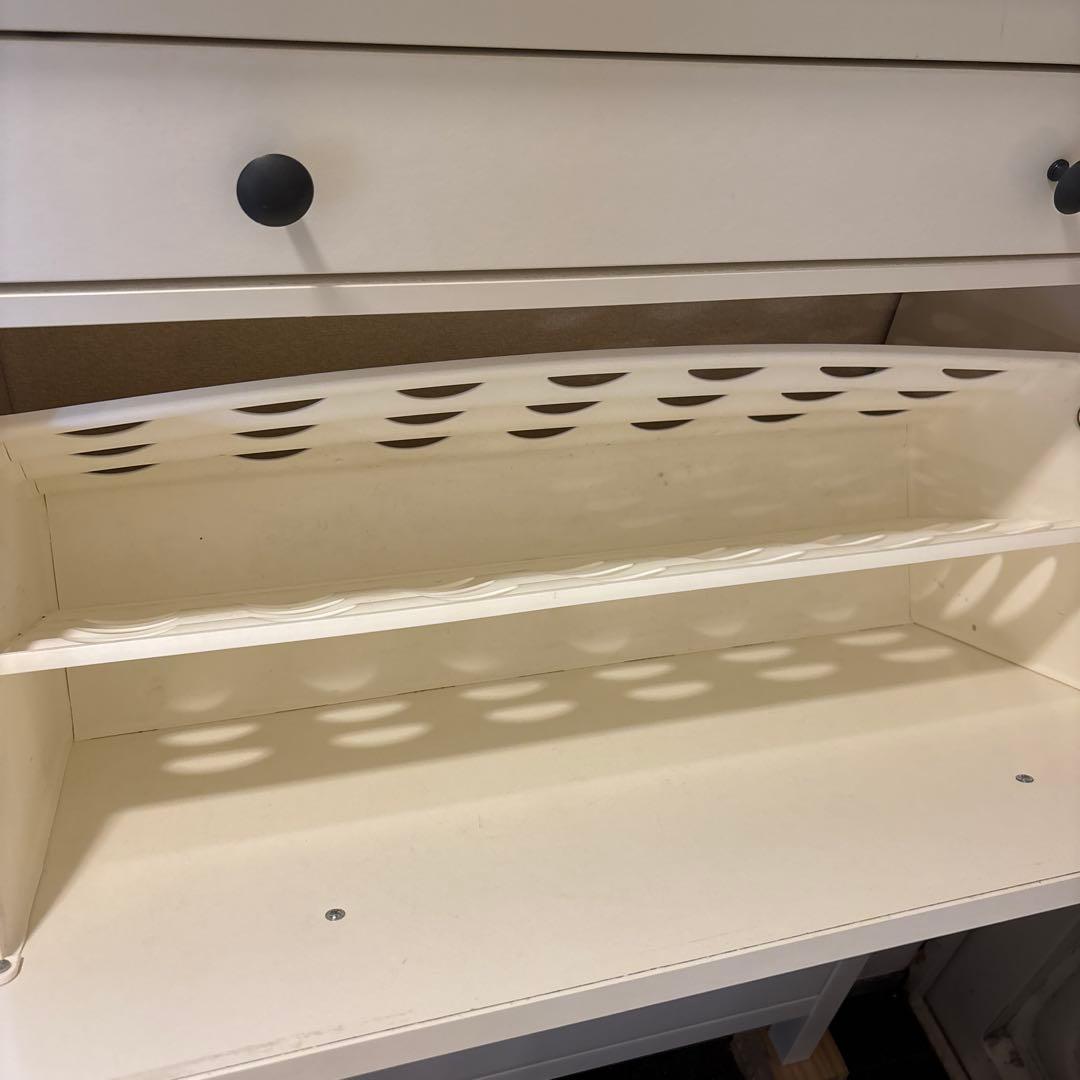 ホワイトシューズラック 3段引き出し　IKEA ヘムネス　HEMNES 靴箱