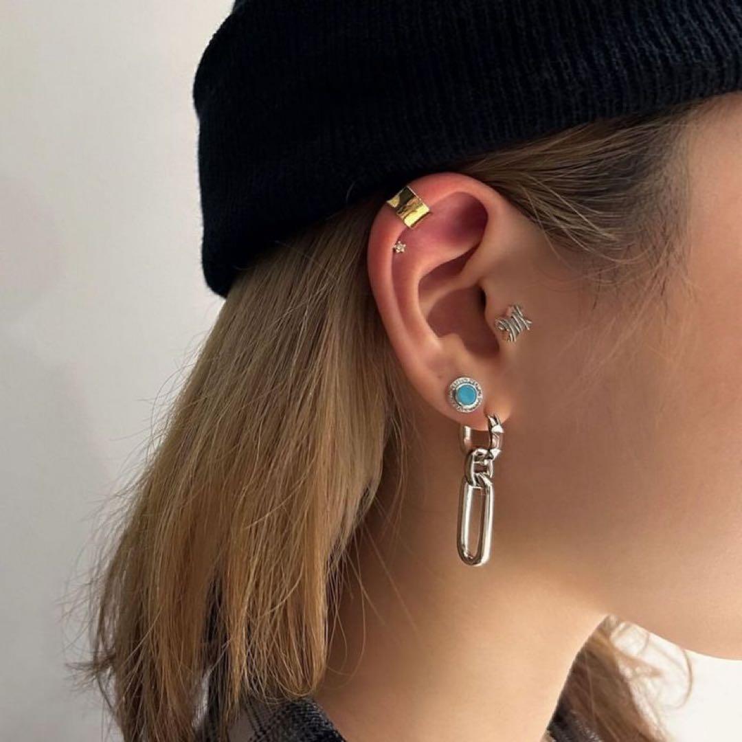 アクセサリー GARNI Round Stone Pierce(BLUE)