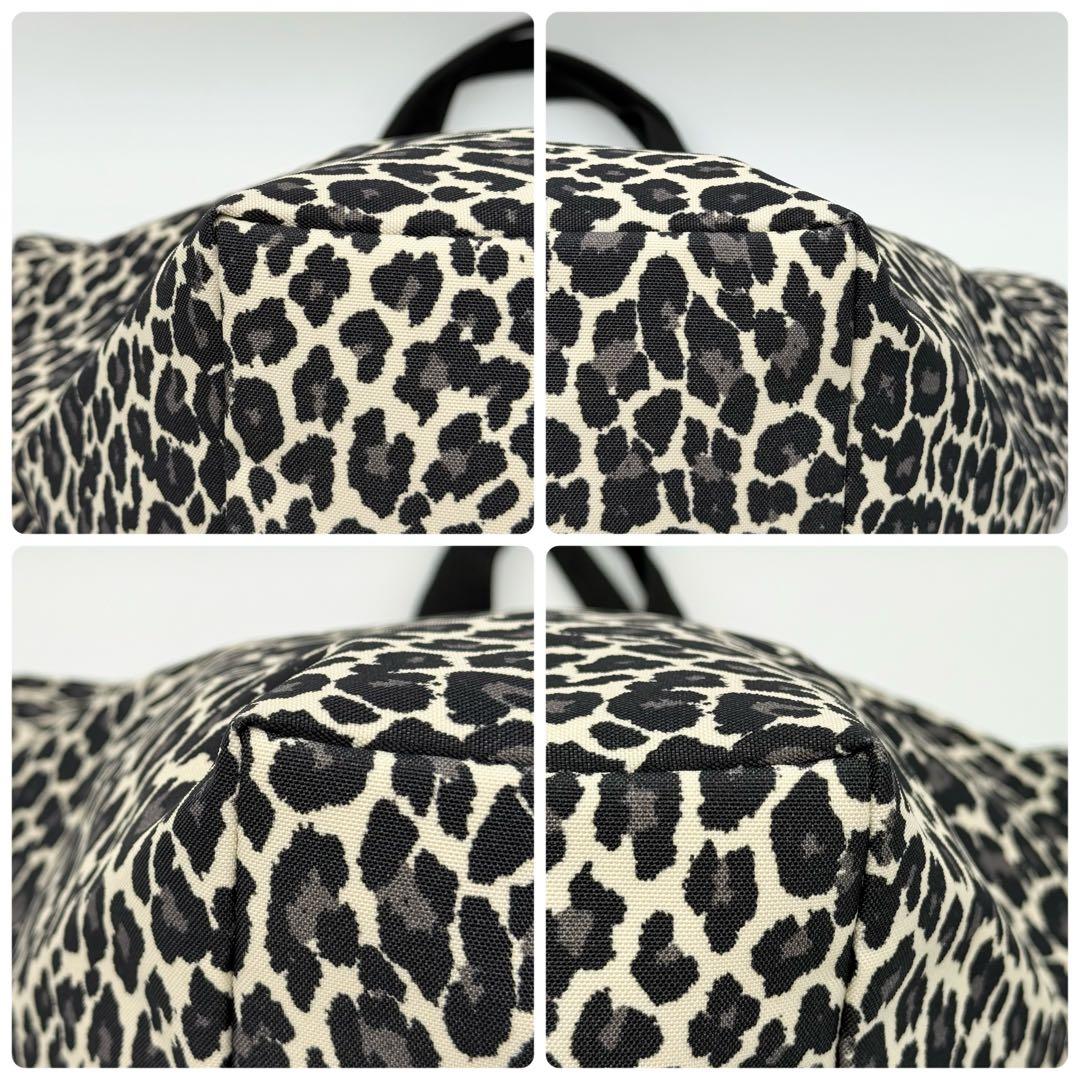 【極美品】エルベシャプリエ 2925F ナイロン舟型トート L パンサーブラン