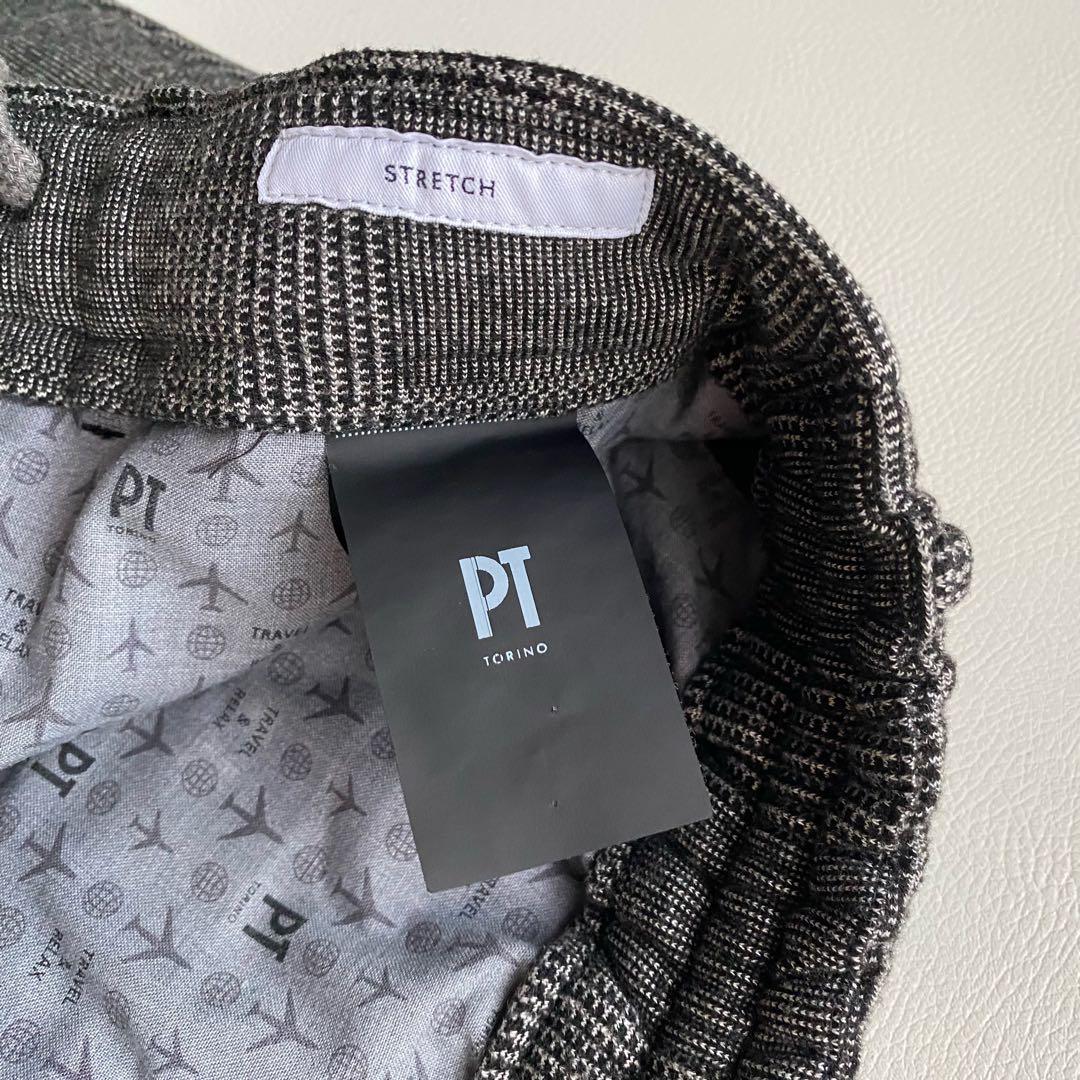 【美品】PT トリノ TRAVEL ドローコード トラベルパンツ 46 グレー