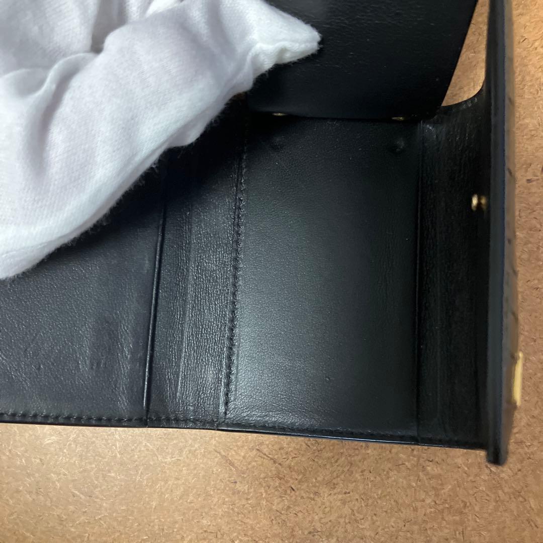 サンローラン 6連 キーケース キーフック ロゴ クロコ型押しレザー ブラック