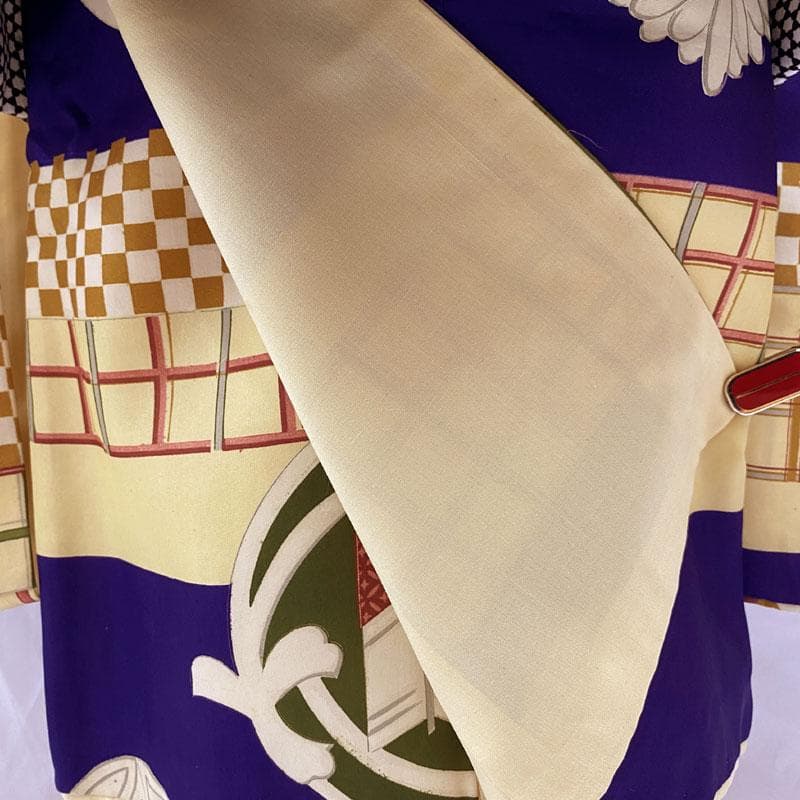 509ab16◎七五三 三歳 男の子 アンティーク着物&被布 レトロ 紺色◎