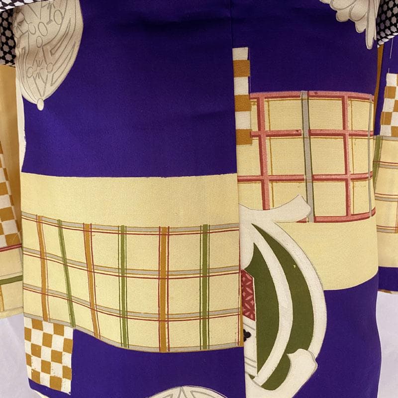 509ab16◎七五三 三歳 男の子 アンティーク着物&被布 レトロ 紺色◎