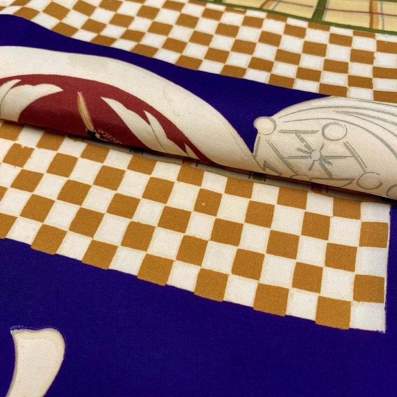 509ab16◎七五三 三歳 男の子 アンティーク着物&被布 レトロ 紺色◎