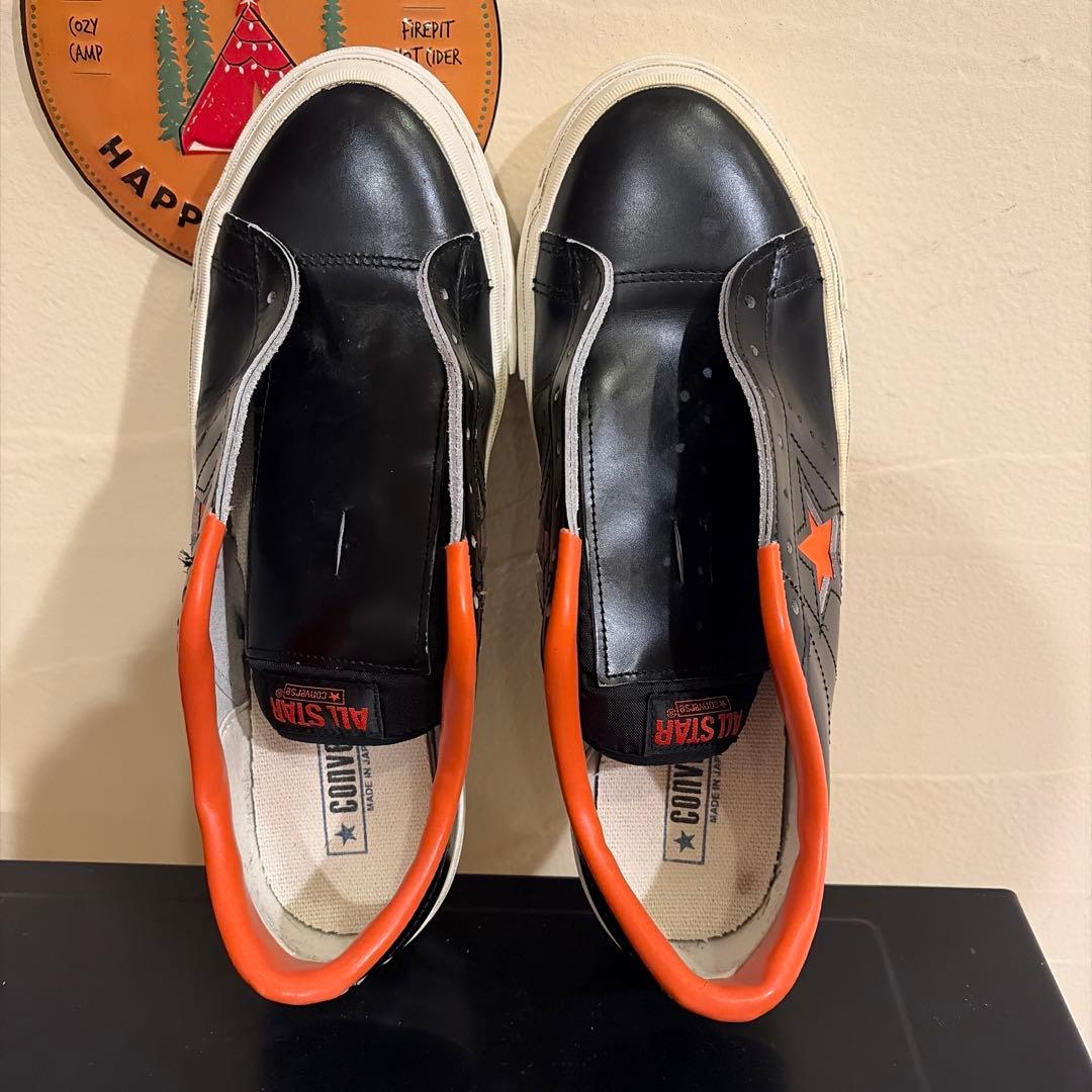 ALL STAR ブラック/オレンジ スリッポン