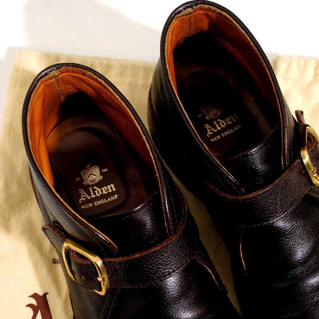 美品 オールデン レジーナグレインレザー ジョージブーツ alden 9D