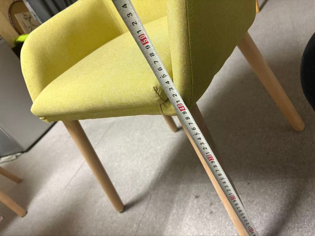 新品ダイニングチェア ネイビー2脚セット 布張り北欧風デザインファブリック製