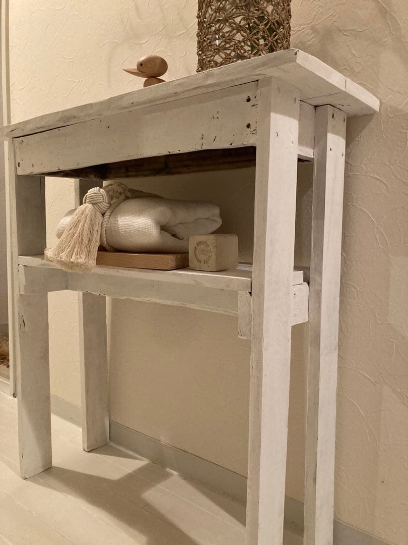 コンソールテーブル　リサイクルウッド　アンティーク　ナチュラル家具　ハンドメイド