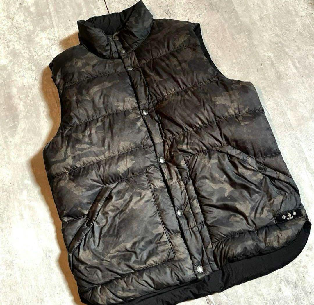 最高級　TATRAS タトラス リバーシブルダウンベスト　黒×迷彩　y2k