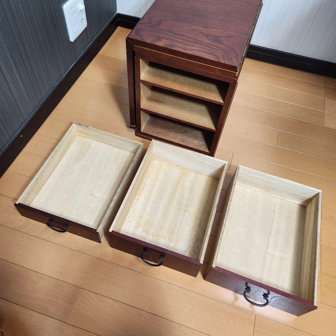 【美品】木目模様が素敵♪ 折り畳み 文机