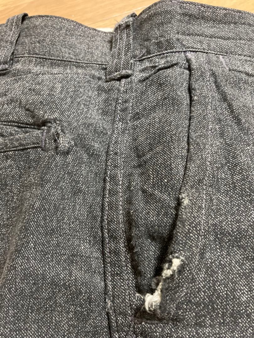 40s 50s ブラックシャンブレー ワークパンツ ヴィンテージ ビンテージ