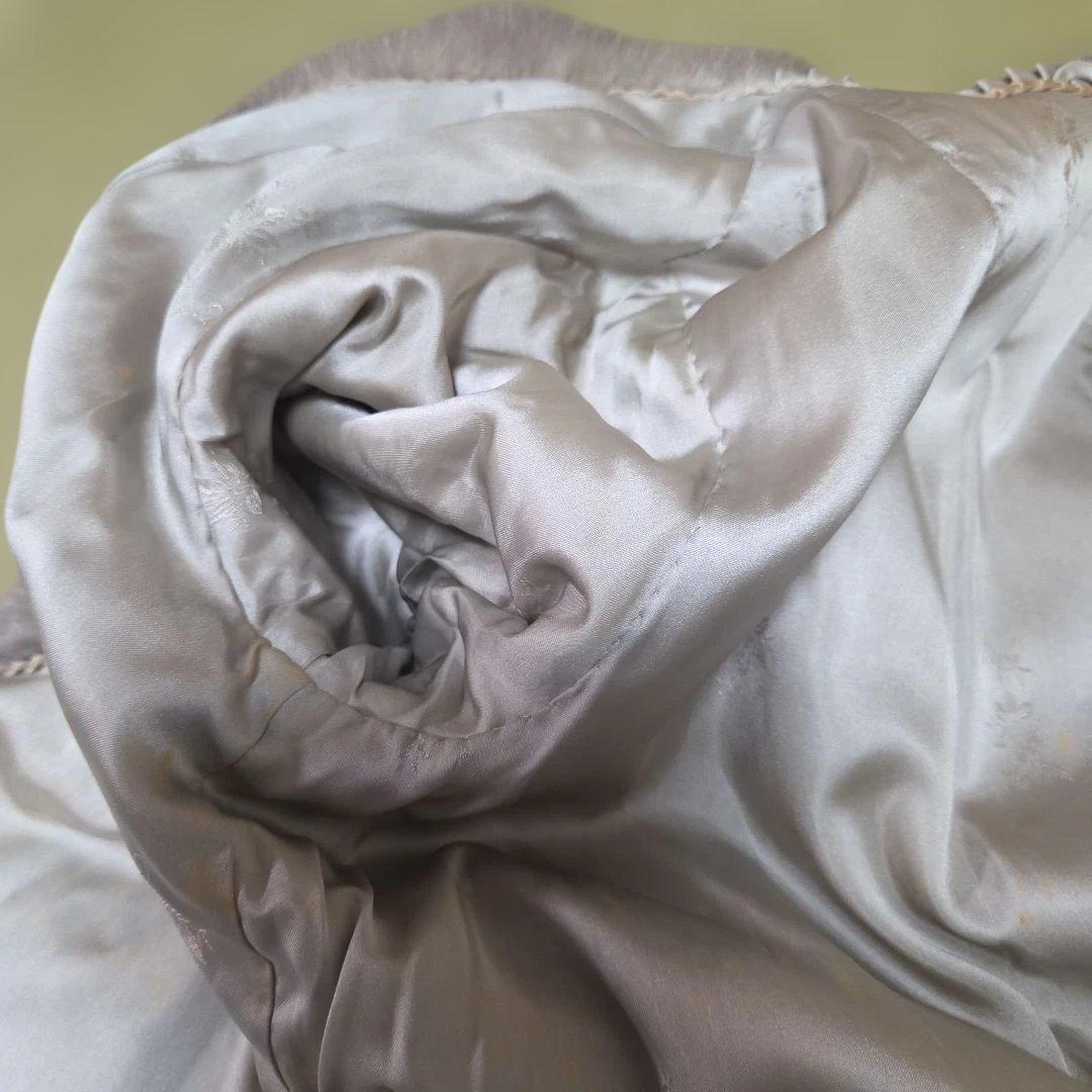 サファイアミンク ロングコート グレージュ 着丈110cm マキシ丈 11号