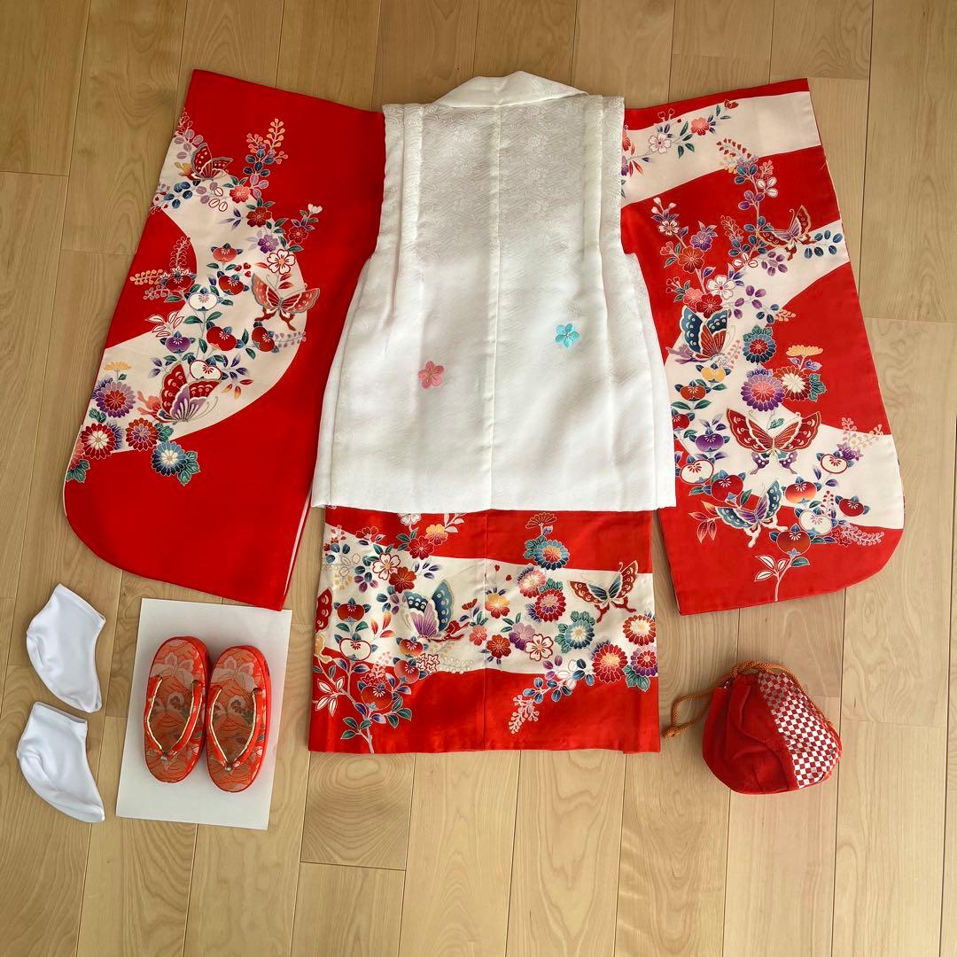 着物　被布　セット　正絹　七五三　三歳　女の子