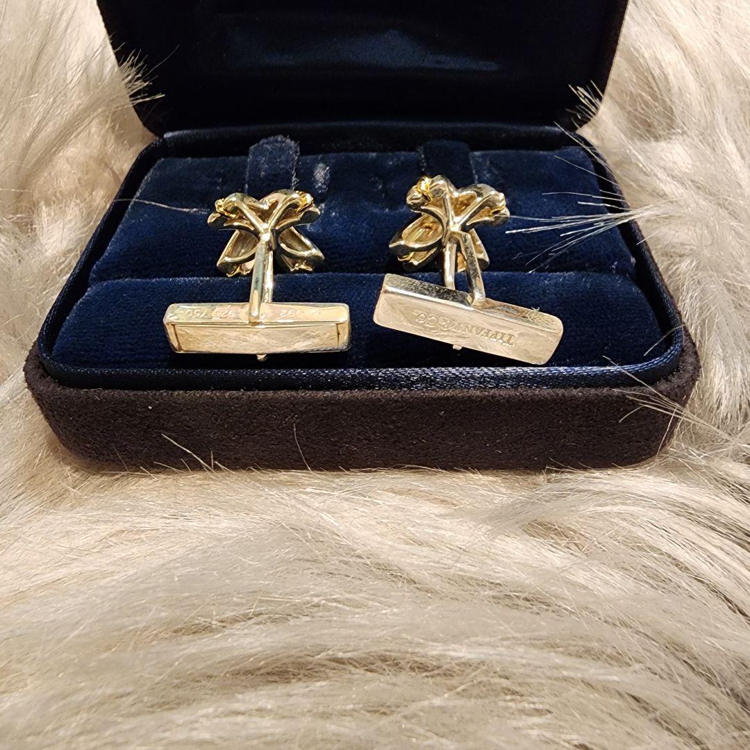 【未使用品ビンテージ】Tiffany & Co. リボン型カフリンクス